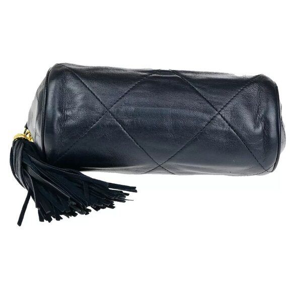 CHANEL CC Matelasse Tassel Chain Mini Shoulder Bag Leather BE GHW VTG 653RK830 - Picture 10 of 16